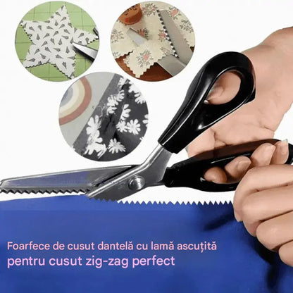 🔥✂️ Foarfecă zimțată pentru țesături, disponibilă în 5 dimensiuni
