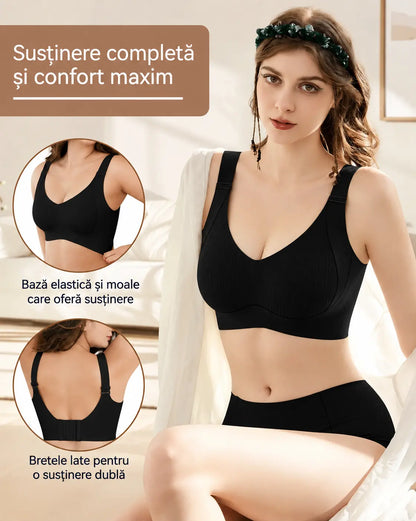 😍【Set de 4 bucăți】【M–3XL】Sutiene de damă fără cusături și fără armătură ❤️【40–95 kg】