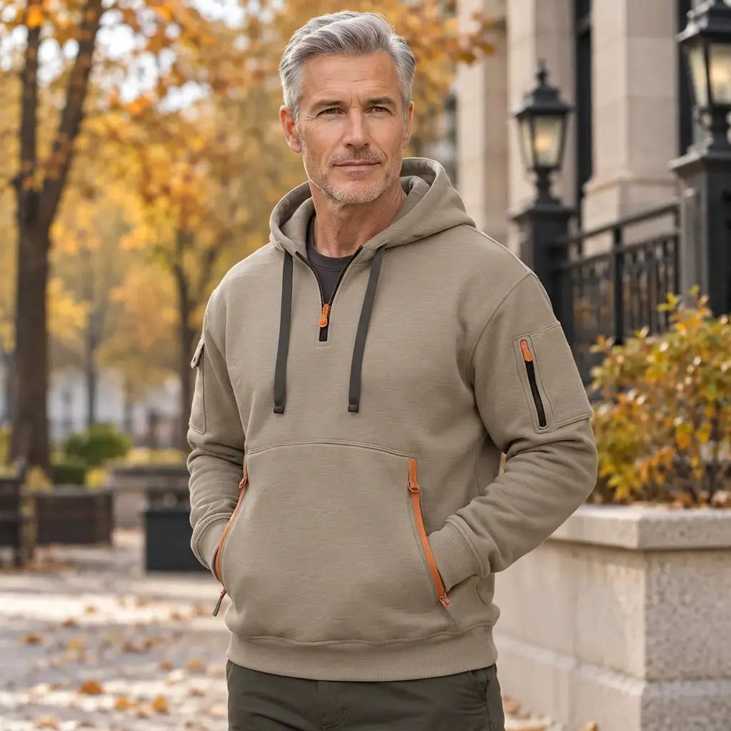 🍂【Ofertă limitată în timp: Reducere 50%🔥】Noutăți toamnă/iarnă: Hanorac bărbătesc cu fermoar și buzunare multiple