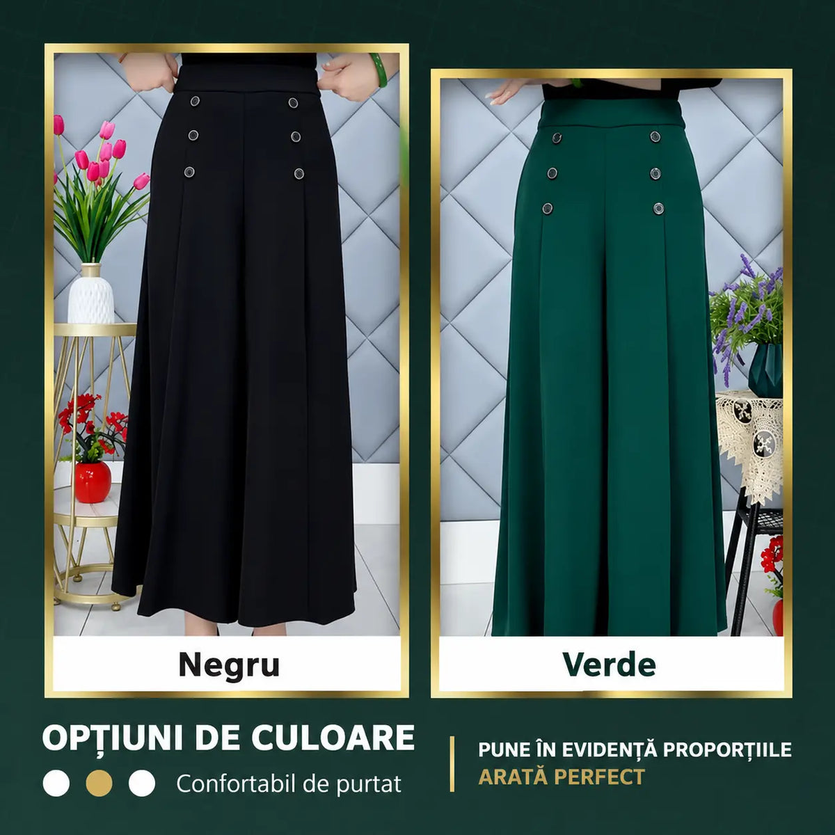 【M-5XL】Pantaloni largi cu pliuri (Reducere de 50% pentru o perioadă limitată)