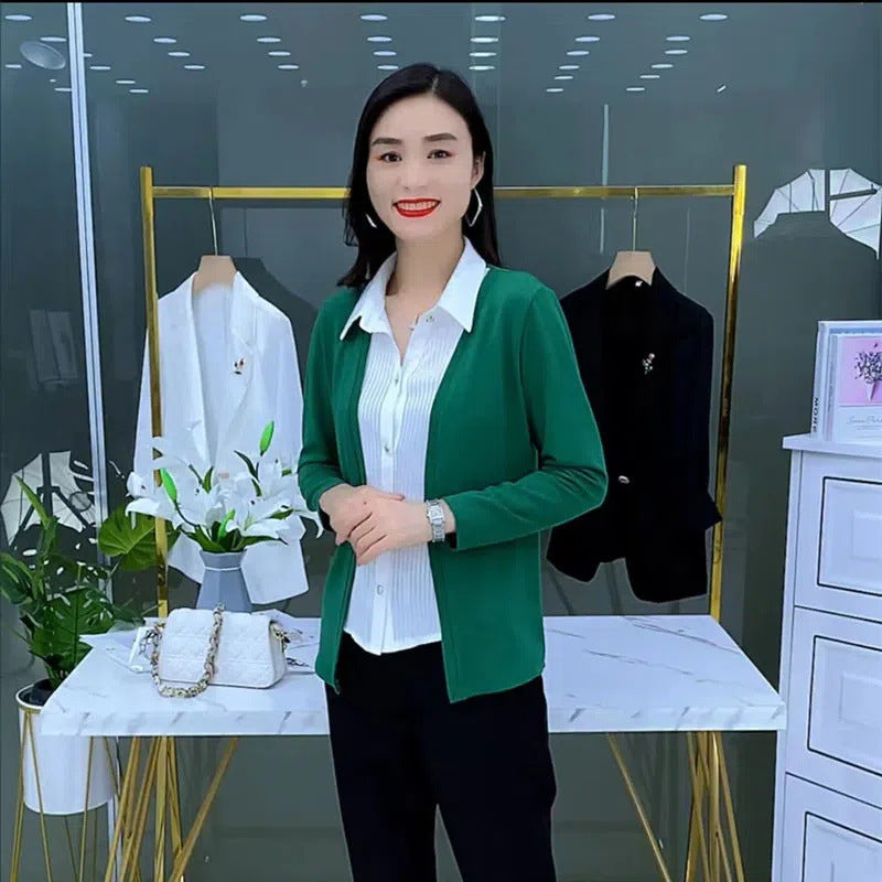 【Jesień/Zima 50% OFF】【L-5XL】2025 Nowa jesienna fałszywa koszula dwuczęściowa, elegancki styl