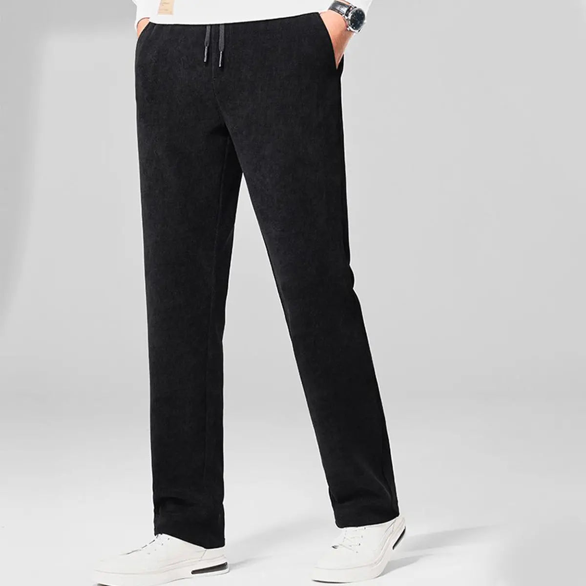 【M-5XL】Catifea de toamnă și iarnă plus pantaloni de trening pentru bărbați din catifea, pantaloni casual largi
