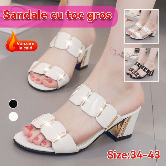 Lichidare de stoc💥49% reducere🔥【mărimi 34-43】Sandale noi de damă confortabile cu toc gros