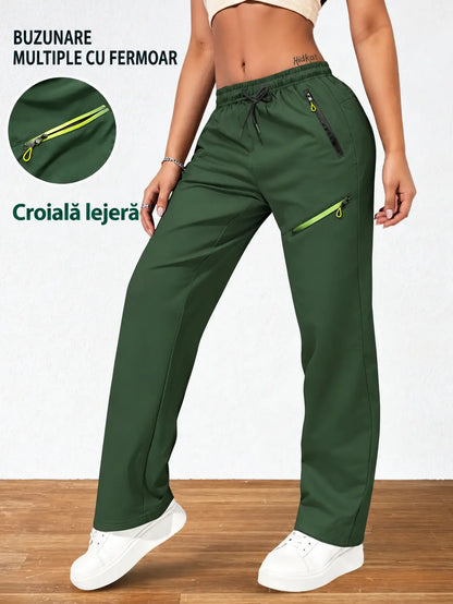⏳ Ofertă limitată 🔥 Pantaloni cargo de damă cu croială dreaptă și talie elastică — ideali pentru serviciu, călătorii și purtare zilnică 👖✨