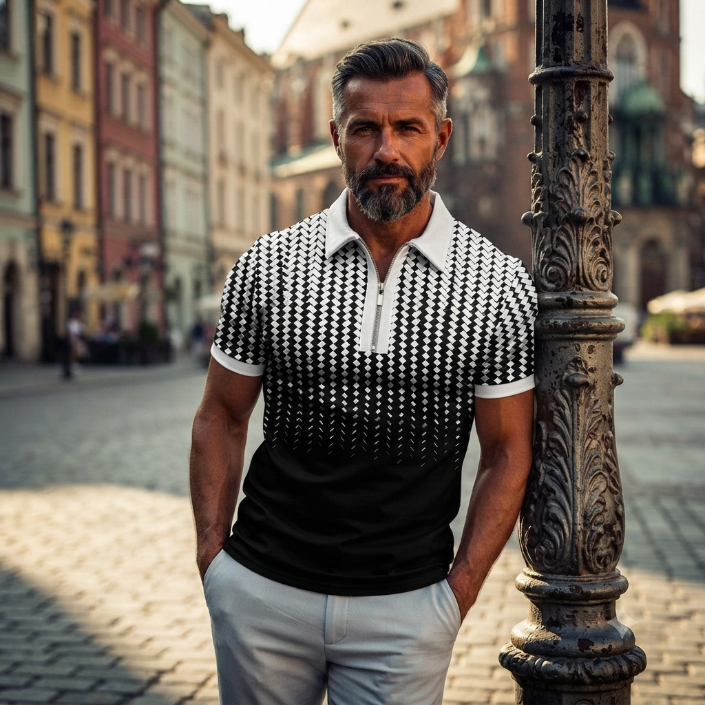 🔥Reducere limitată în timp🔥 Tricou polo cu fermoar pentru bărbați, vara anului 2026