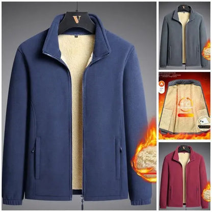 🔥【M-8XL】Geacă de iarnă din fleece pentru bărbați (mărimi mari) – Îmbrăcăminte exterioară elegantă și călduroasă