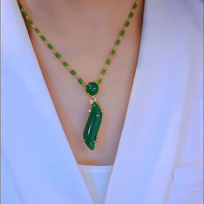 🔥50%OFF✨💚Colgante de jade de Hotan con oración por la paz