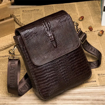 💼【Reducere 50%】🐊 Îmbunătățiți-vă drumul cu această geantă de umăr elegantă din piele naturală de crocodil.