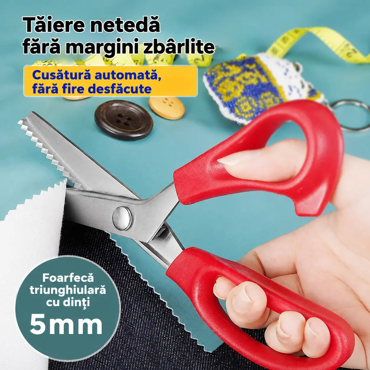 ✂️✨ Foarfecă pentru cusut și dantelă DIY 🧵💖 Tăiere precisă și ușoară de fiecare dată, ajutându-te să creezi propriile capodopere 🎀🌟