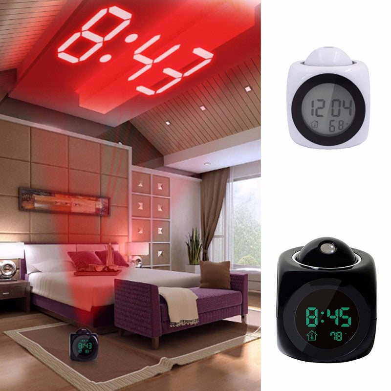 【Descuento de invierno del 50 %】⏰ Reloj proyector multifuncional — proyecta la hora, alarma, temperatura y clima en la pared o el techo