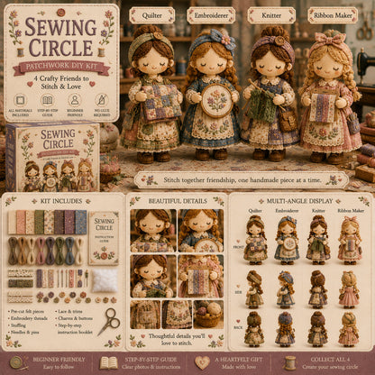 🎁Ultima zi: Profită de reducerea de 49%! 🧵 Set miniatural de patchwork din seria Miniature World