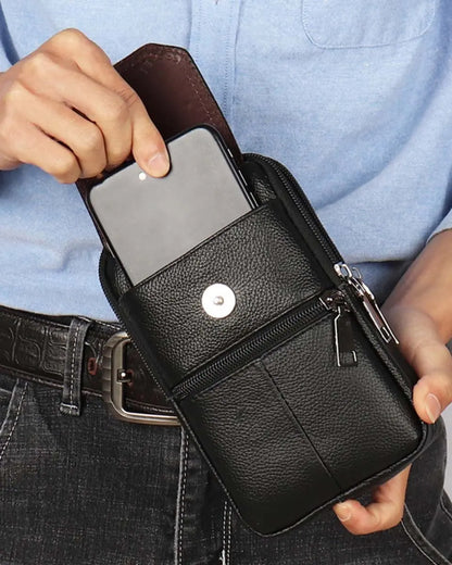 ✨👍 Husă din piele pentru telefon mobil – Geantă practică de purtat pe umăr (crossbody) pentru uz zilnic | Confort și stil 2026