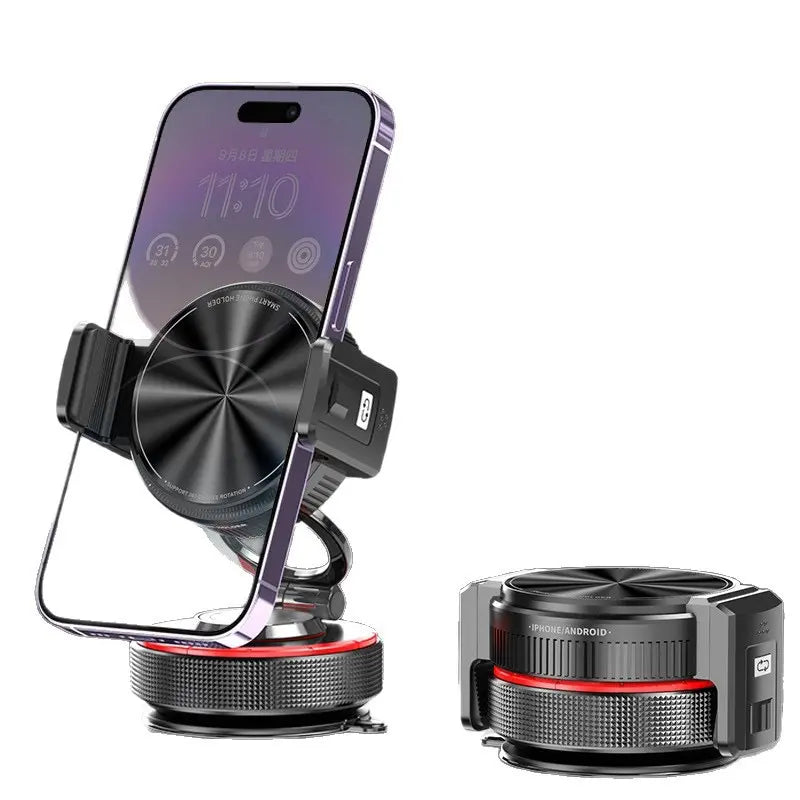 📱 Reducere de 50%! Suport auto pentru telefon cu ventuză, forță magnetică de 20 N, braț telescopic și rotație la 360°. Stabil și pliabil! ✨🚗