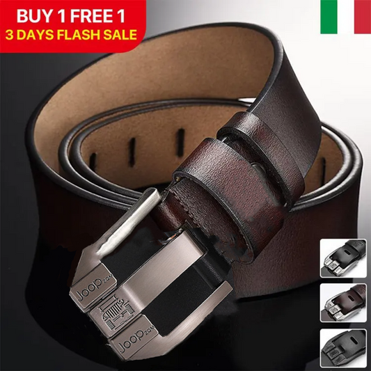 🔥💥 【Kupte 1 a získejte 1 zdarma】Luxusní pánský retro opasek, džínový opasek s přezkou z pravé kůže, jednoduchá a módní přezka, vybraná jednovrstvá hovězí kůže, pevný a odolný 