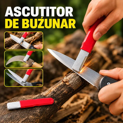 【Set de 2 bucăți】Ascuțitor portabil și rapid, pentru foarfece de grădină, cuțite de bucătărie și raclete