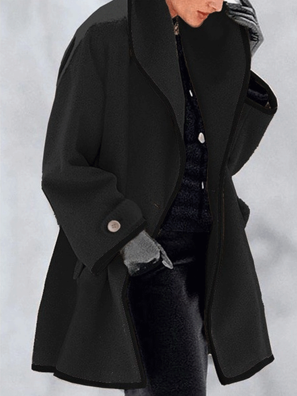 🥰【S-5XL】Nuevo abrigo de peluche multicolor de otoño-invierno, con gorro, cuello amplio y cuello Peter Pan