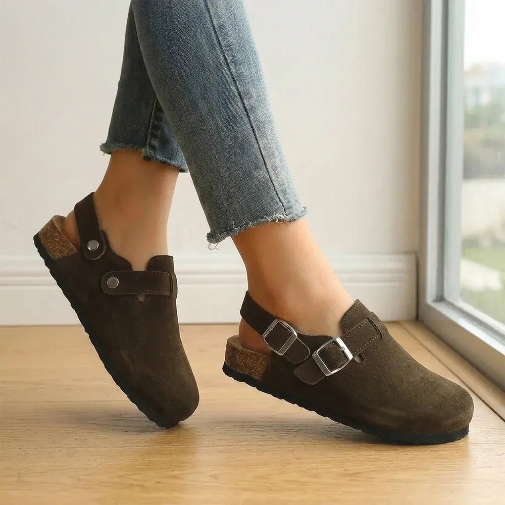✨【35-45】Sandale cu platformă, mărimi mari – slip-on, cu închidere cu cataramă – pantofi largi și confortabili pentru femei