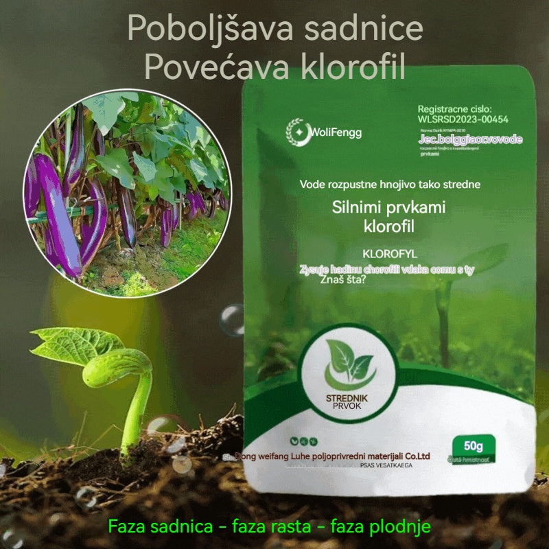【50% POPUSTA】🌿🌿Vodikom topivo gnojivo bogato klorofilom za prihranu lišća cvijeća, voćki i povrća. Potiče rast korijena, razvoj sadnica i povećava prinos. Idealno vodotopivo poljoprivredno gnojivo.