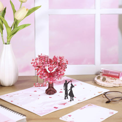 💕💞 Valentinova čestitka: 3D čestitka s drvetom u obliku srca