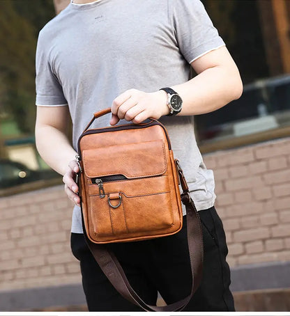 🔥50% reducere👜 Geantă bărbătească modernă și casual din piele, cu capacitate mare