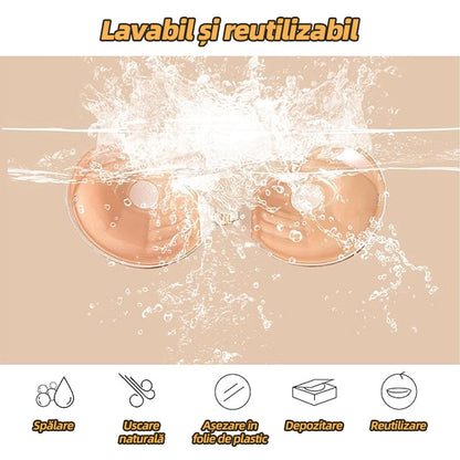 🤝💃🔥Cumpărați 1 obțineți 1 gratuit🔥Sutien invizibil cu cupă Palm, sutien push-up îngroșat de 3 cm, sutien de lenjerie invizibil pentru rochie de mireasă【Potrivit pentru greutatea 40-110 kg】
