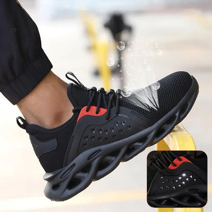 🚵‍♂️🔨【Reducere 50%🔥】👨‍🔧 Pantofi de protecție pentru bărbați, de înaltă densitate, respirabili, rezistenți la șocuri și perforații, cu vârf din oțel și izolație【39–48】