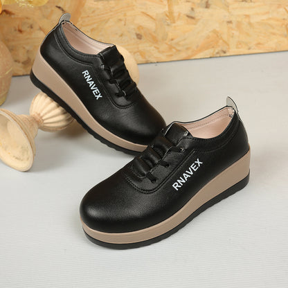 🔥 Promocja -50% 【Kup 1, a 1 gratis】【35-40】Damskie skórzane buty na grubej podeszwie