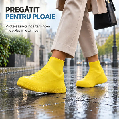 【2 perechi doar 129 lei】Protejează-ți pantofii sport de ploaie! Huse impermeabile rezistente pentru încălțăminte: antiderapante, pliabile și ușor de transportat în geantă 🌧️ Culoare