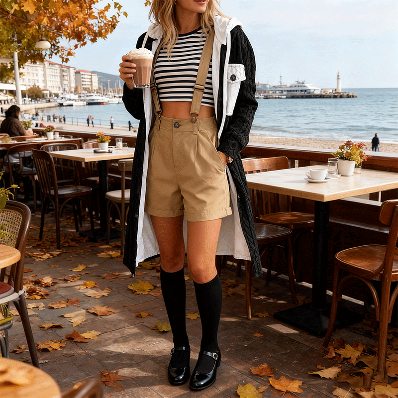 🐏【Połowa ceny na koniec miesiąca】Damska kurtka z kapturem, z polarisem, w większych rozmiarach dostępna