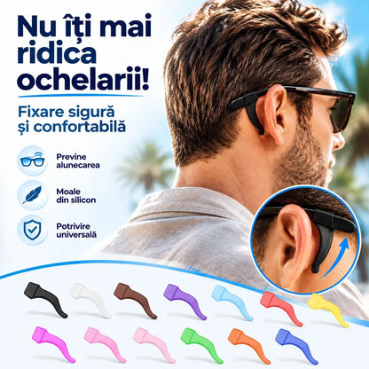Set Oprit-Alunecare Ochelari din Silicon – Cârlige Anti-Alunecare Mișcare & Confort Maxim (Set 14 Perechi) 👓🥽