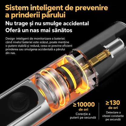 Aparat profesional pentru tuns părul din nas și urechi cu ecran LED, cadou de călătorie confortabil