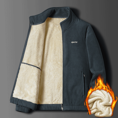 ⛄【Размери M-5XL】Нова мъжка дебела аksamitена kurtka с ягненски мех, за есен и зима