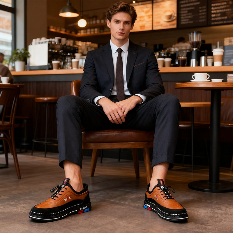 💯🔥Nowości na jesień i zimą – Promocja z połową ceny【Rozmiary 39–48】Męskie skórzane buty biznesowe na co dzień