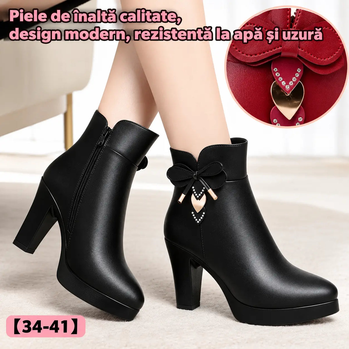 👢 Ofertă limitată în timp 🔥【Mărimi 34–41】Cizme noi de damă din piele, cu toc înalt, la modă pentru toamnă și iarnă