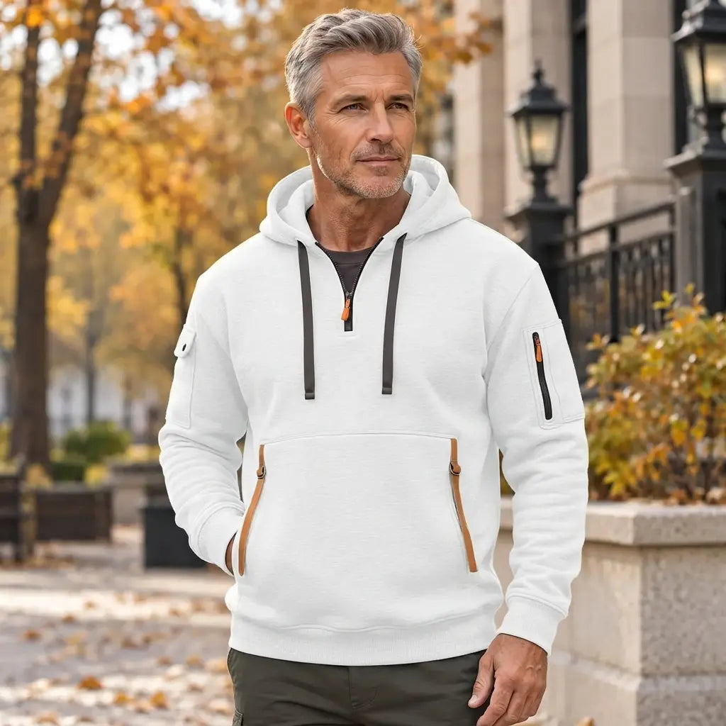 🍂【Ofertă limitată în timp: Reducere 50%🔥】Noutăți toamnă/iarnă: Hanorac bărbătesc cu fermoar și buzunare multiple
