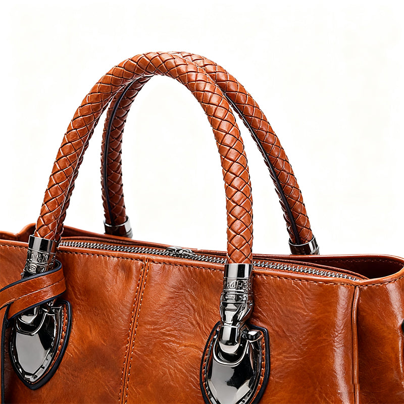 Γυναικεία ρετρο δερματική τσάντα Μποστън, με μαλαστή υφή, κατάλληλη για φορητότητα στο ώμο