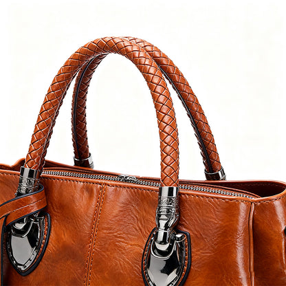 Γυναικεία ρετρο δερματική τσάντα Μποστън, με μαλαστή υφή, κατάλληλη για φορητότητα στο ώμο