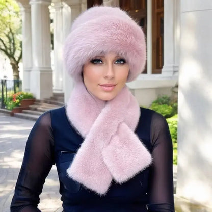 🔥 Reduceri de iarnă: Eșarfă de iarnă elegantă + Căciulă din pluș