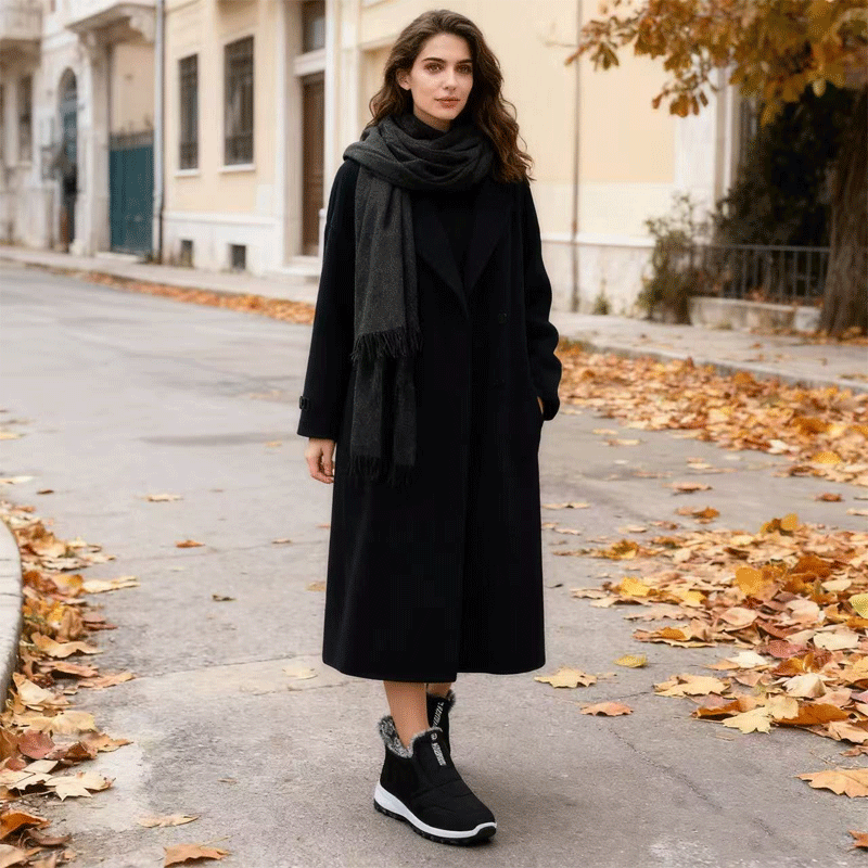 😀🎉🔥Υλική εντός από βελούzeni - Σχεδιασμός με παχιάριστο ύφασμα πατού🔥Χειμερινές γυναικετικές μποτάκια από καμπούρια, ανθεκτικές στο νερό και ζεστές