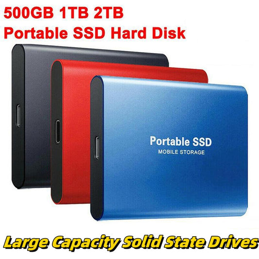 📣【SSD portabil extern mic】👍Rata de transfer ridicată, dimensiuni mici, design ușor, rezistență la șocuri, stabilitate