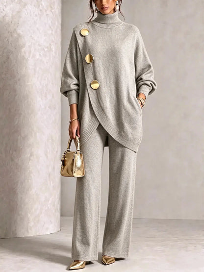 ✨🔥 La jumătate de preț + livrare gratuită 🚚💕 Set elegant pentru femei: maletă și pantaloni cu croială largă — Confortabil și modern 👗