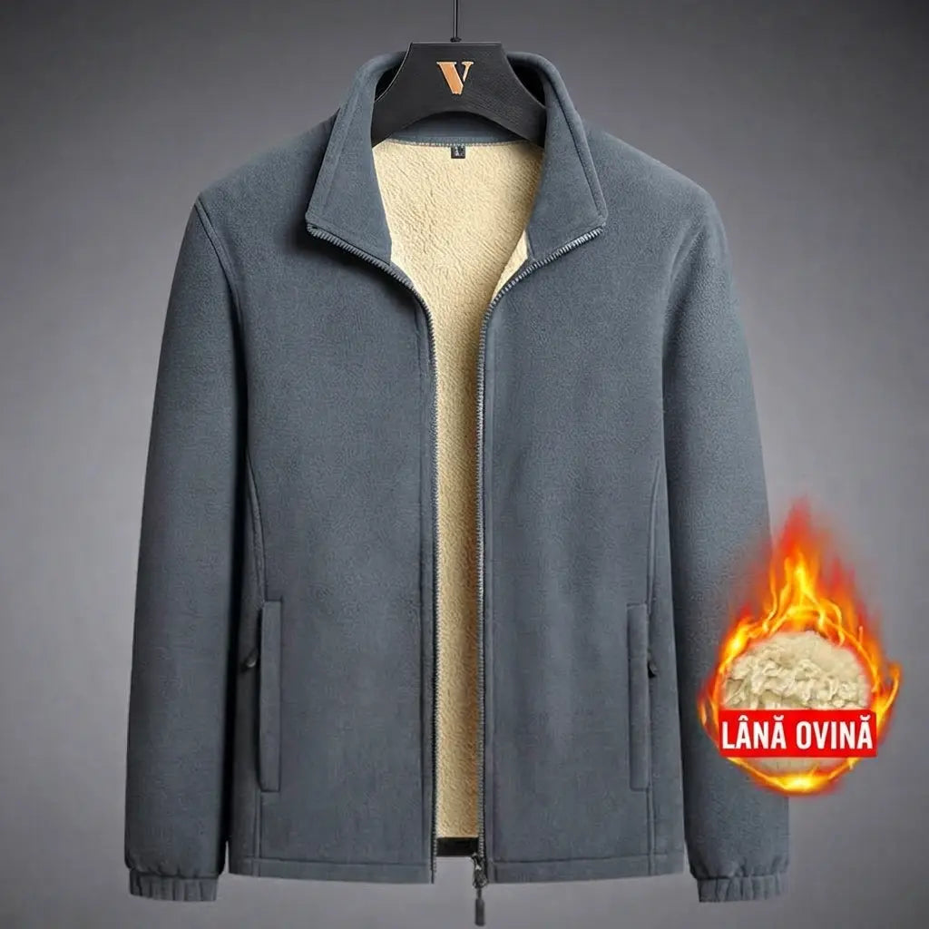 🔥【M-8XL】Geacă de iarnă din fleece pentru bărbați (mărimi mari) – Îmbrăcăminte exterioară elegantă și călduroasă