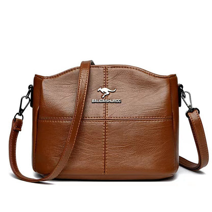 🔥👜👜 Νέα τσάντα ώμου από γνήσιο δέρμα, ρετρό χειροποίητη, μοντέρνα και ευέλικτη.