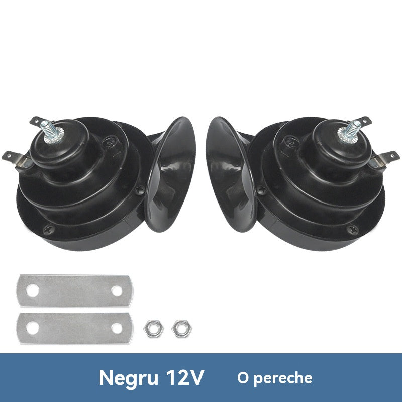 Claxon melc modificat pentru motocicletă 12V/24V, claxon universal cu tonalitate înaltă 300DB, claxon electric auto impermeabil