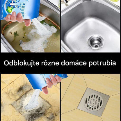 💪Silný prostriedok na odstraňovanie upchatia a korózie potrubí, vhodný na rozpúšťanie olejových škvŕn v toaletách, podlahových odtokoch, kanalizácii a kuchyniach