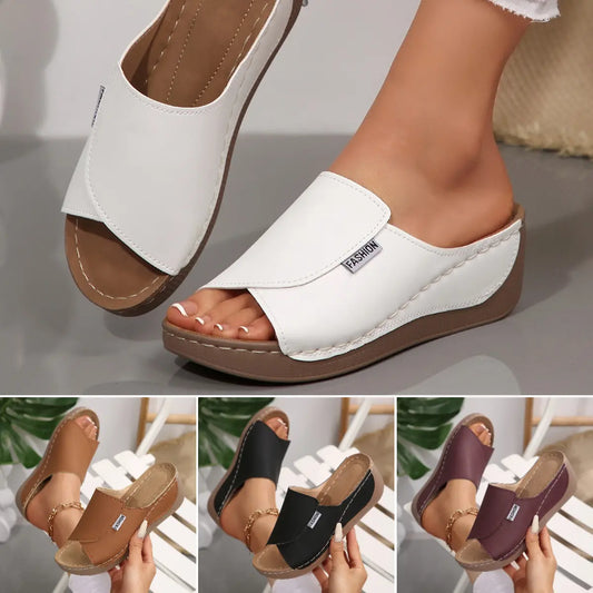 🔥👡【Mărimi 36-43】Sandale moderne de damă din piele naturală, cu talpă moale și groasă, 2026