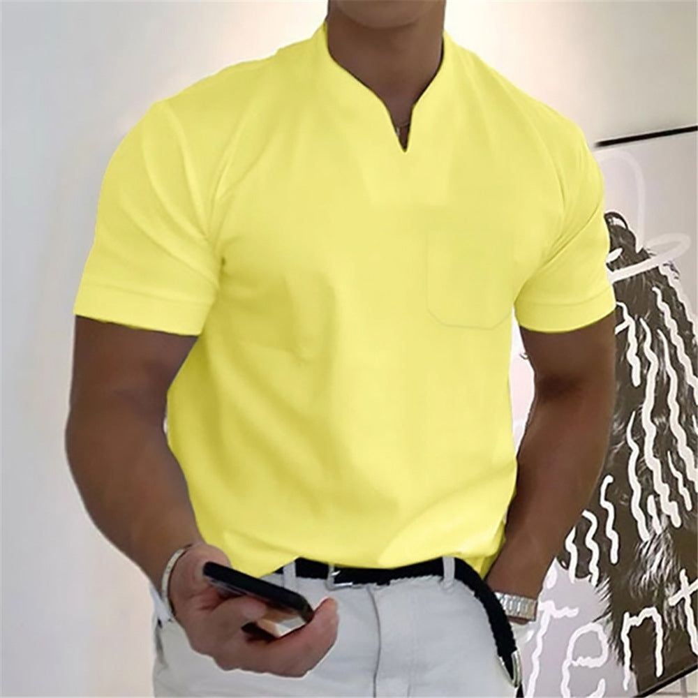 💪👔Tricou polo sport supradimensionat pentru bărbați, confecționat din bumbac elastic