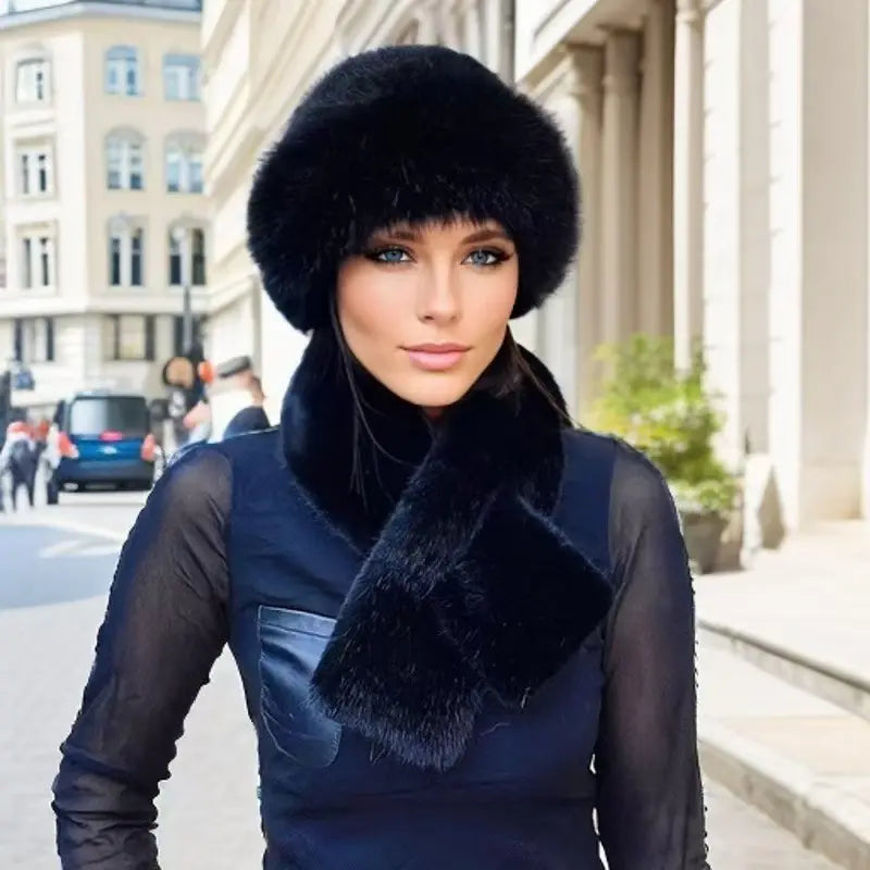 🔥 Reduceri de iarnă: Eșarfă de iarnă elegantă + Căciulă din pluș