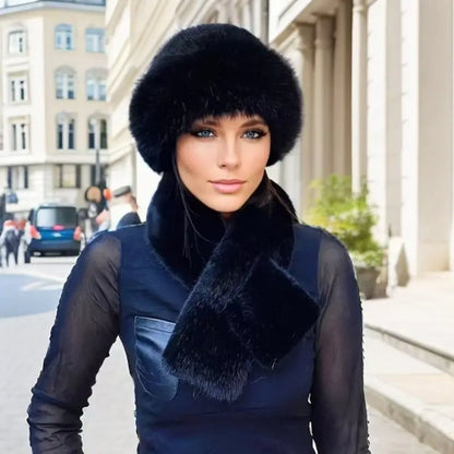 🔥 Reduceri de iarnă: Eșarfă de iarnă elegantă + Căciulă din pluș