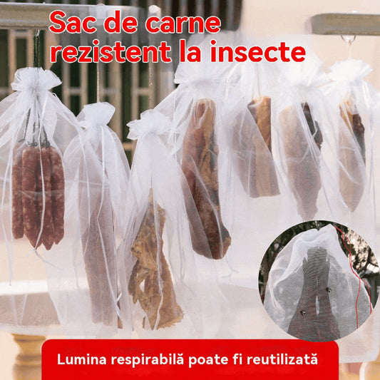 🐷🐮🍖【20 buc】Punga speciala de tifon pentru uscarea carnii de porc pentru prevenirea insectelor si pasarilor